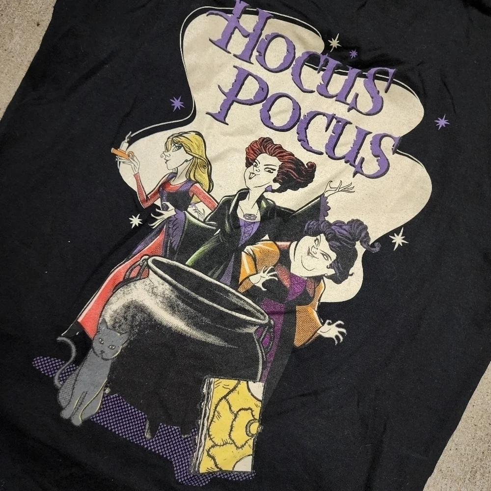 Disney Hocus Pocus Black Graphic Dog Tee T-shirt Size XL Pet Halloween Fall EUC
